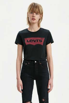 تیشرت مشکی زنانه رگولار Levi