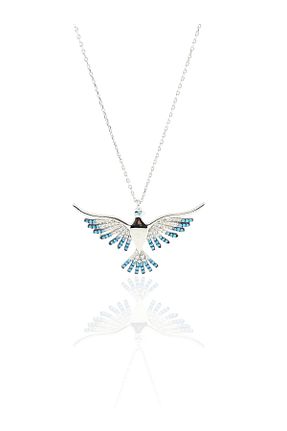 گردنبند نقره طوسی زنانه 925 عیار FARUK MÜCEVHERAT - کد 875190260