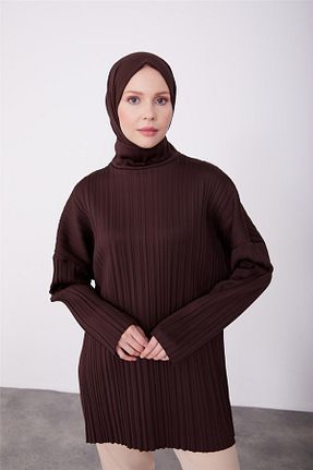 بلوز حجاب قهوه ای زنانه Relaxed Armine - کد 793731807