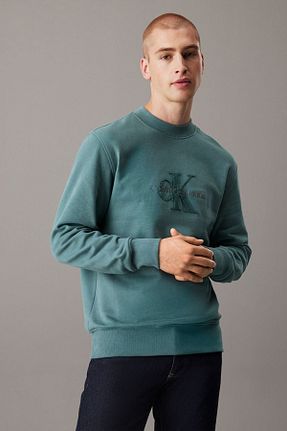 سوئیشرت آبی مردانه Saç Örgü Calvin Klein - کد 862572721