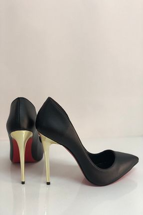 کفش استایلیتو مشکی پاشنه نازک HAYYSHOES - کد 51596300