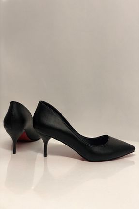 کفش پاشنه بلند کلاسیک مشکی زنانه چرم مصنوعی HAYYSHOES - کد 52178343
