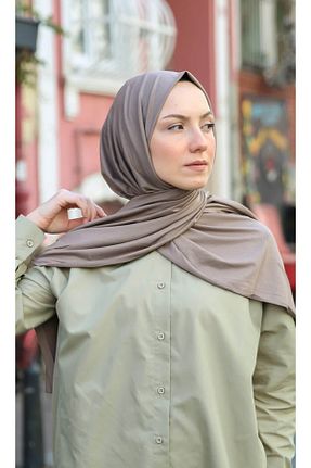 روسری قهوه ای پنبه ای Genel Markalar - کد 52643043
