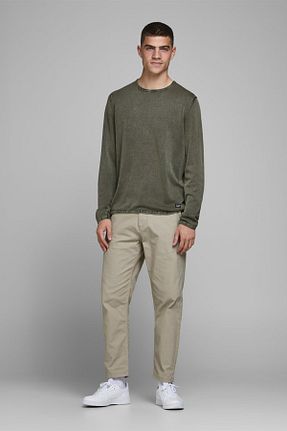 پلیور سبز مردانه ساده Jack & Jones - کد 52858524