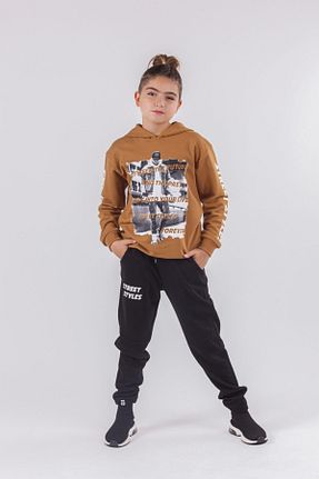 ست بالاتنه و پائین تنه مشکی بچه گانه بافتنی karia kids - کد 132870887
