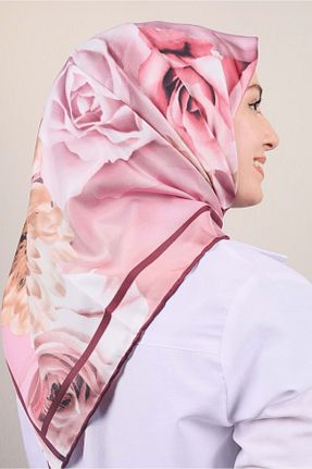 روسری صورتی پلی استر Genel Markalar - کد 133128189