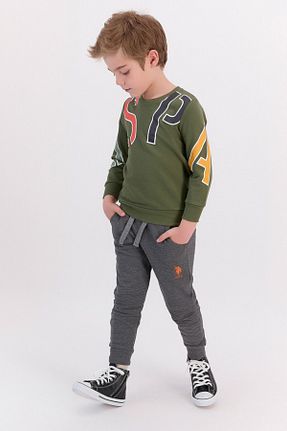 ست گرمکن خاکی بچه گانه %100 پنبه U.S. Polo Assn. - کد 133131369