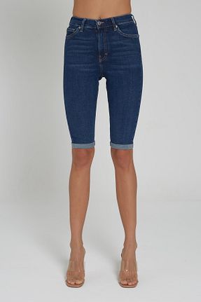 شلوارک و برمودا طوسی زنانه فاق بلند CROSS JEANS - کد 134053012