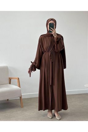 کلاه و ابایا قهوه ای زنانه مخلوط پلی استر CHUL - کد 873218148