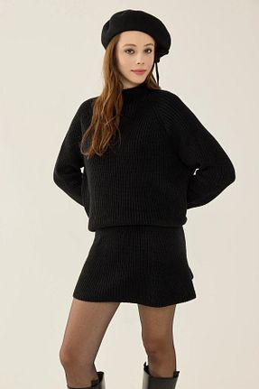 ست بالاتنه و پائین تنه مشکی زنانه تریکو Hiccup - کد 873218435