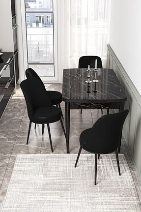 ست میز آشپزخانه مشکی Suntalam Canisa Concept - کد 148306801