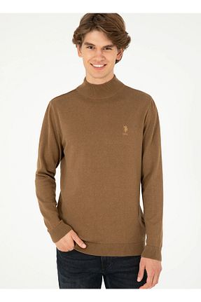 پلیور خاکی مردانه ساده U.S. Polo Assn. - کد 873240205