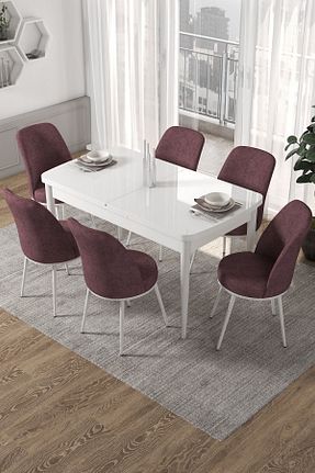 ست میز آشپزخانه سفید Suntalam Canisa Concept - کد 306540788