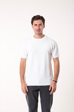 تیشرت سفید مردانه رگولار figo - کد 872413622
