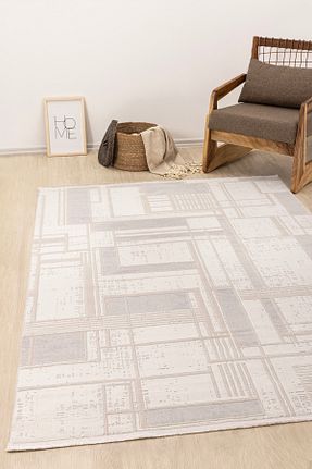 فرش طوسی قابل شستشو Koza Halı - کد 873261183