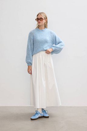 دامن نباتی زنانه ساده BE BLUE - کد 873290174