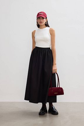 دامن مشکی زنانه ساده BE BLUE - کد 873282146