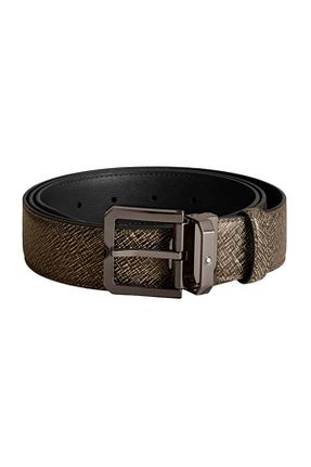 کمربند قهوه ای مردانه Mont Blanc - کد 873302494