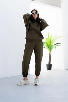 ست گرمکن سبز زنانه پنبه ای FUWEAR - کد 873289487