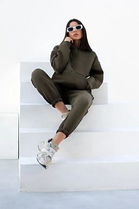 ست گرمکن سبز زنانه پنبه ای FUWEAR - کد 873289487