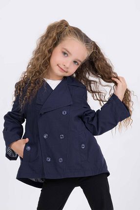 ترنچکت سرمه ای بچه گانه آستر دار Gold Class Kidswear - کد 870031240