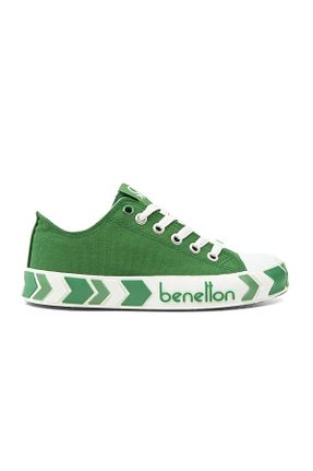 کفش اسنیکر سبز زنانه بند دار Benetton - کد 767037525