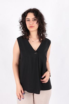 بلوز مشکی زنانه ساده Ayhan - کد 873301952