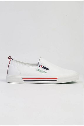 کفش اسنیکر سفید مردانه بند دار Benetton - کد 807073986