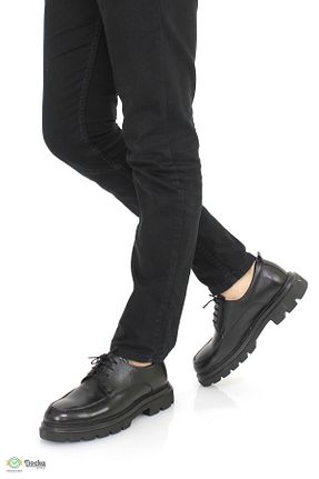 کفش کژوال مشکی مردانه چرم خالص DOCKA - کد 873310929