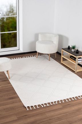 فرش سفید زیره ضد لغزش Valery Home - کد 762577727