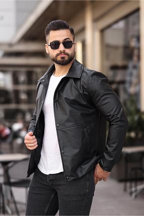 کاپشن مشکی مردانه جین SEASON COAT - کد 873326012