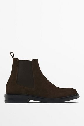 بوت / نیم بوت قهوه ای مردانه پلی استر Massimo Dutti - کد 873351206
