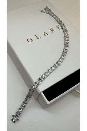 دستبند نقره طوسی زنانه 925 عیار GLARE JEWELRY - کد 873357908