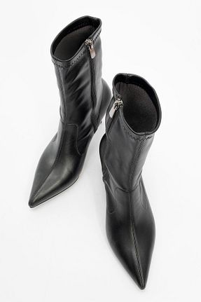 بوت / نیم بوت مشکی زنانه پارچه ای luvishoes - کد 873360289