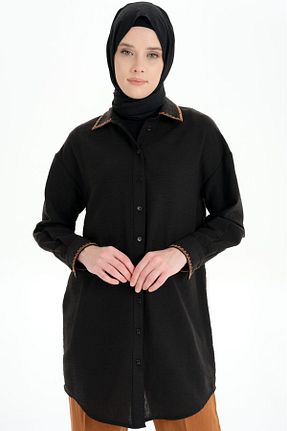 تونیک حجاب مشکی زنانه بافتنی Tuğba - کد 873393385