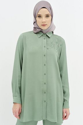 ست بالاتنه و پائین تنه حجاب سبز زنانه رگولار Tuğba - کد 873395631