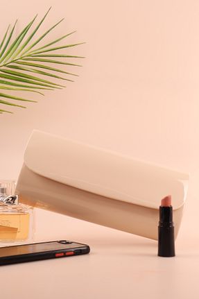 کیف مجلسی بژ زنانه چرم مصنوعی weem bag - کد 868567538