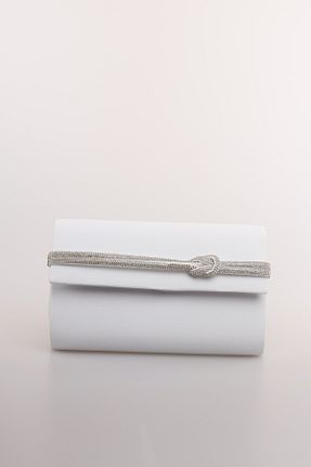 کیف مجلسی سفید زنانه چرم مصنوعی weem bag - کد 868658471
