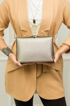کیف پورتفوی و کلاچ طلائی زنانه weem bag - کد 871644745