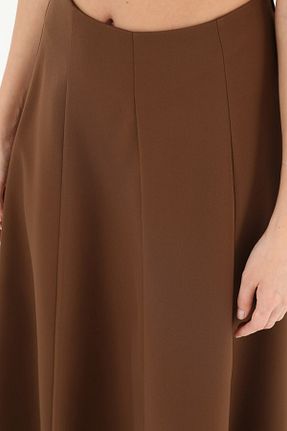 دامن قهوه ای زنانه مخلوط پلی استر Puane - کد 873404919