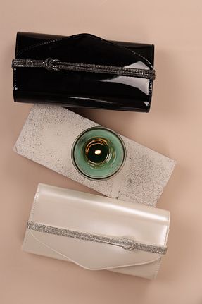 کیف مجلسی مشکی زنانه چرم مصنوعی weem bag - کد 873410403