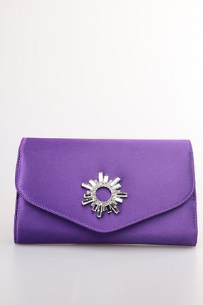 کیف مجلسی بنفش زنانه چرم مصنوعی weem bag - کد 868566456