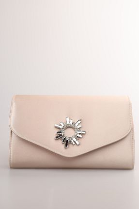 کیف مجلسی طلائی زنانه چرم مصنوعی weem bag - کد 868567746