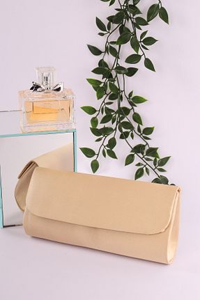 کیف مجلسی طلائی زنانه چرم مصنوعی weem bag - کد 868566613