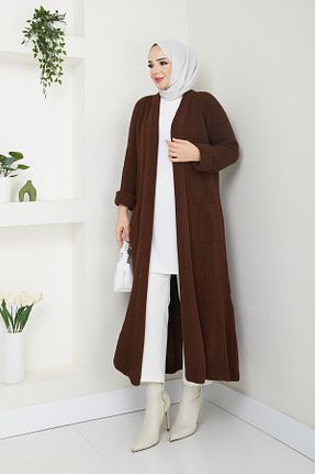 رویه حجاب قهوه ای زنانه رگولار Pamuk Butik - کد 873415331