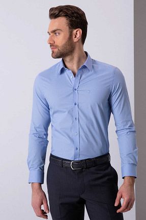 پیراهن آبی مردانه اسلیم فیت Pierre Cardin - کد 5059534