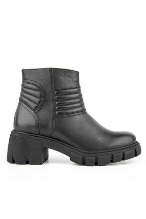 بوت / نیم بوت مشکی زنانه چرم خالص Muya - کد 757964560