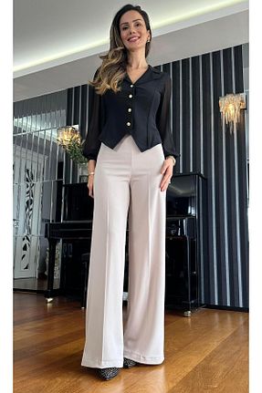 شلوار طوسی زنانه پنبه - پلی استر - الاستین Atelier Derin - کد 823887955