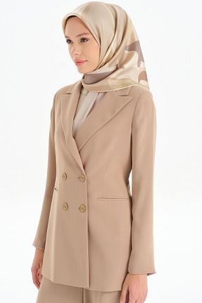 کت حجاب بژ زنانه رگولار Tuğba - کد 873664194
