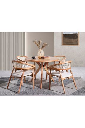 صندلی ناهار خوری بژ چوب Gazzini furniture - کد 853252724